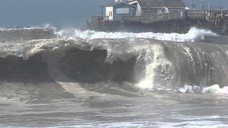 Seal Beach Surf  82714  surfing pier [upl. by Nonnek]