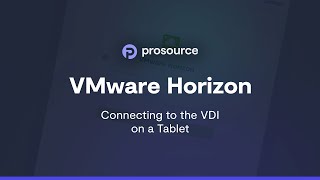 VMware Horizon Connecting to the VDI on a Tablet [upl. by Rosy]