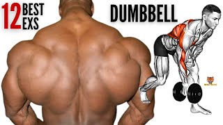 12 BEST BACK EXERCISES WITH DUMBBELLS ONLY TO GET BIGGER BACK FAST [upl. by Jaylene]