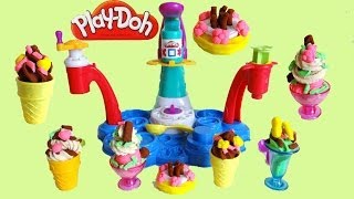 Play Doh Magic Swirl Ice Cream Shoppe Unboxing [upl. by Harrad]