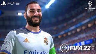 FIFA 22  Real Madrid vs Paris SaintGermain  UEFA Champions League Full Match PS5 Gameplay  4K [upl. by Sldney]