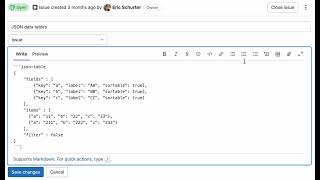 Demo JSON Tables in Markdown [upl. by Hurd255]