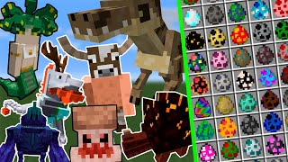 🤯30 MODS de MOBS ENEMIGOS y ANIMALES para MINECRAFT 1165  200 Criaturas y Bosses UNICOS😲 [upl. by Auoy]