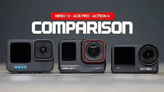 Insta360 AcePro vs GoPro Hero 12 vs DJI Action 4 [upl. by Doerrer331]