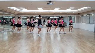 Kiss Me A Lot Line dance High Beginner [upl. by Arrahs]