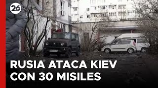 GUERRA RUSIA  UCRANIA  Rusia atacó Kiev con al menos 30 misiles [upl. by Berlin]