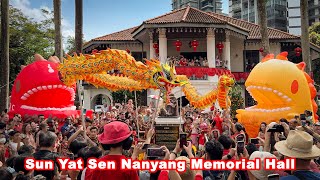 Dragon and Lion Dance Sun Yat Sen Nanyang Memorial Hall  2024 Year of the Dragon [upl. by Assehc]