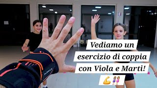 Eccoci in un nuovo video di pattinaggio ⛸️ Guarda questo esercizio di coppia in palestra 💪 [upl. by Rahal]