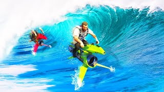 HOW TO SURF IN GTA 5 GTA 5 Funny Moments [upl. by Mccourt275]