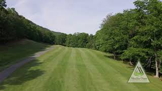 Massanutten Resort Mountain Greens Hole 13 Aerial View [upl. by Vikky]