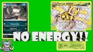 Fun New Pokémon Deck Plays 0 Energy Yanmega and Alolan Raticate [upl. by Oletha]