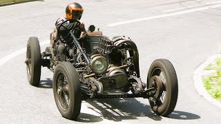 Probably Switzerlands CRAZIEST Car with 61L AIRCRAFT Engine  Startup Drive [upl. by Ahsiyt72]