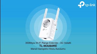 TPLink 300Mbps WiFi Range Extender  AC Soketli TL WA860REV6 Kurulum Videosu [upl. by Aztiraj209]