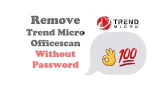 remove trend micro officescan without password [upl. by Ahsiuqram792]