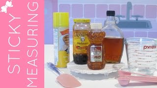 How To Measure Honey Syrup amp Other Sticky Ingredients  Lindsay Ann Bakes [upl. by Vas]