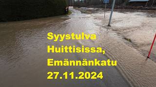 Syystulva Huittisissa  Punkalaitumenjoen vesi laskenut torstaina 28112024 [upl. by Hewitt]