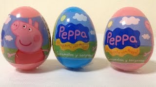 PEPPA PIG  New Plastic Eggs Surprise  Peppa Pig Huevos Sorpresas [upl. by Alvin]