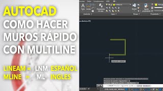 AUTOCAD  Como hacer MUROS RÁPIDO 🚀 con MULTILINE [upl. by Anselme262]