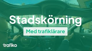 Stadskörning med Trafiklärare filmat i bilen [upl. by Zondra]