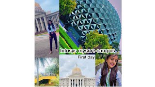 Infosys mysore campus ✨blog 1 firstdayofwork infosysmysorecampus infosysmysore viralvideos [upl. by Allerbag518]