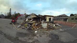 Craigies Restaurant Demolition Tobermory Canada [upl. by Letta26]