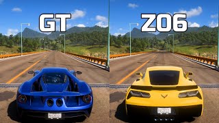 Forza Horizon 5 Ford GT vs Chevrolet Corvette Z06  Drag Race [upl. by Whittaker]