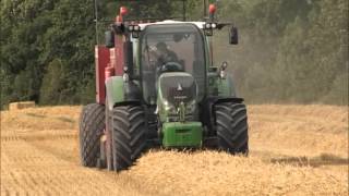 Fendt 720 with Hesston 4910 baler [upl. by Trebo]