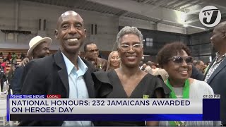 National Honours 232 Jamaicans Awarded on Heroes Day  TVJ News [upl. by Natka]