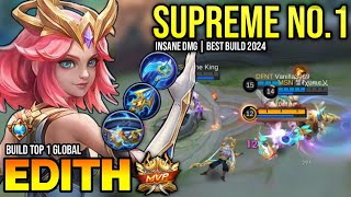 EDITH BEST BUILD 2024  BUILD TOP GLOBAL EDITH GAMEPLAY  MOBILE LEGENDS✓ [upl. by Alemac]