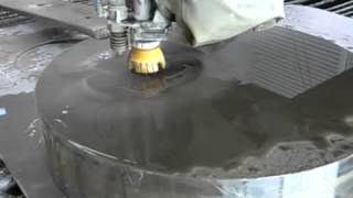 YouTube Wasserstrahlschneiden Edelstahl V4A 120 mm dick mit 6000 bar Druck [upl. by Llovera]