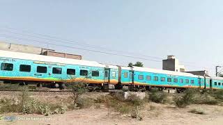 Train 20973 Firojpur Rameshwaram AC Humsafar superfast Departs Nohar 😊😍 [upl. by Dlaner]