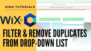 Wix Code Tutorial  How to Filter a Dataset and Remove Duplicates From Dropdown List Using Velo [upl. by Auqemahs345]