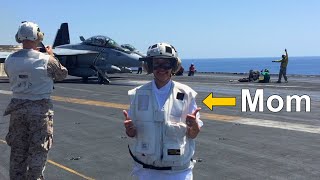 I Flew My Parents Onto an Aircraft Carrier [upl. by Dellora489]