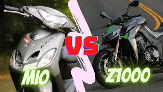 Z1000 vs Mio Modified Engine [upl. by Nwadrebma]