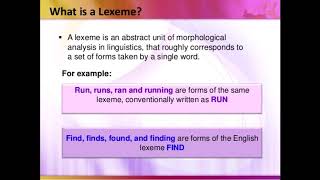 English Morphology morphemes lexeme word formation [upl. by Robison]