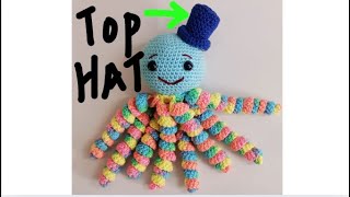 Crochet Top Hat  Crochet Mini Top Hat  Crochet For Beginners  Crochet Accessories  DIY Crochet [upl. by Briano583]