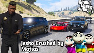 GTA 5 Franklin Jesko Crushed By All Mafia😵‍💫Shinchan Save From Accident 😭😰PS Gamester [upl. by Ayamat31]