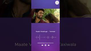 Maate Vinadhuga Song  taxiwala  vijay  priyankajawalkar shorts trending short love trend [upl. by Droc]