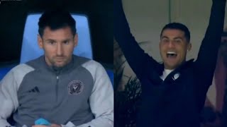 Ronaldo and Messi Reaction to Al Nassr vs Inter Miami [upl. by Ecinue]