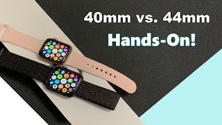 40mm vs 44mm Apple Watch Series 4 HandsOn Comparison  unboxing [upl. by Etnom998]