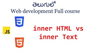 Inner html vs inner text what is inner html  what is inner text  html tutorials for beginners [upl. by Hayilaa]