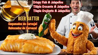 MouthWatering Fish Fillet Recipe BeerBatter Secret Crispy and Juicy Bonus Battered Jalapeños [upl. by Vaughan253]