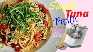 Simple Tuna Pasta Easy and Delicious  Philips VIVA pasta and noodle maker HR2342 [upl. by Drwde]