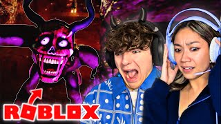 Forcing Her To Play ROBLOX HORROR GAMES [upl. by Janette]