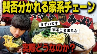 賛否分かれる家系ラーメンのチェーン店は実際どうなのか？【壱角家家系飯テロライス大食い】 [upl. by Lseil]