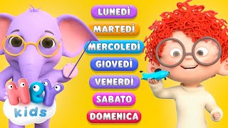 I giorni della settimana  Canzoni educative per bambini  HeyKids Italiano [upl. by Schuh]