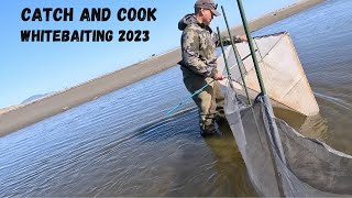 CATCH AND COOK  WHITEBAITING 2023 [upl. by Nylirek]