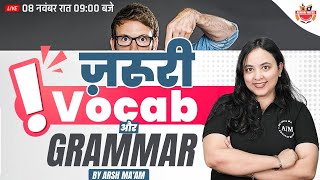 Important Vocab and Grammar  English By ARSH MAAM sscabhinaymaths education englishgrammar [upl. by Eldridge777]