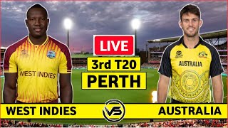 West Indies vs Australia T20I Live Scores  WI vs AUS 3rd T20 Live Scores amp Commentary  WI Innings [upl. by Neve972]