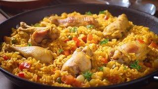 Arroz con Pollo  Receta fácil rápida y deliciosa [upl. by Aivin]